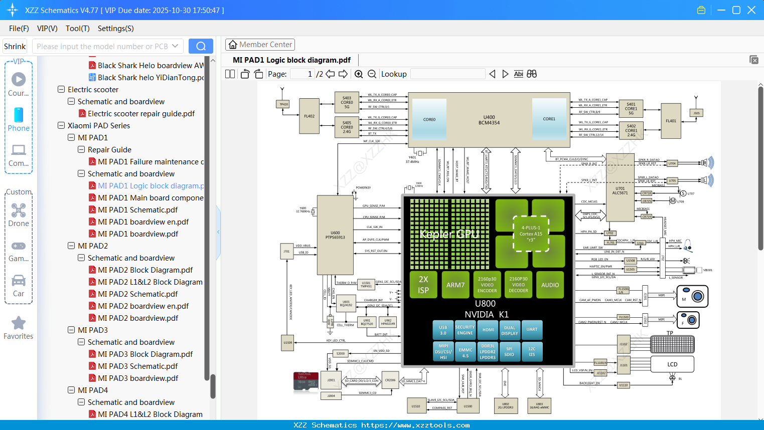 Xiaomi MI PAD1 Logic Block Diagram